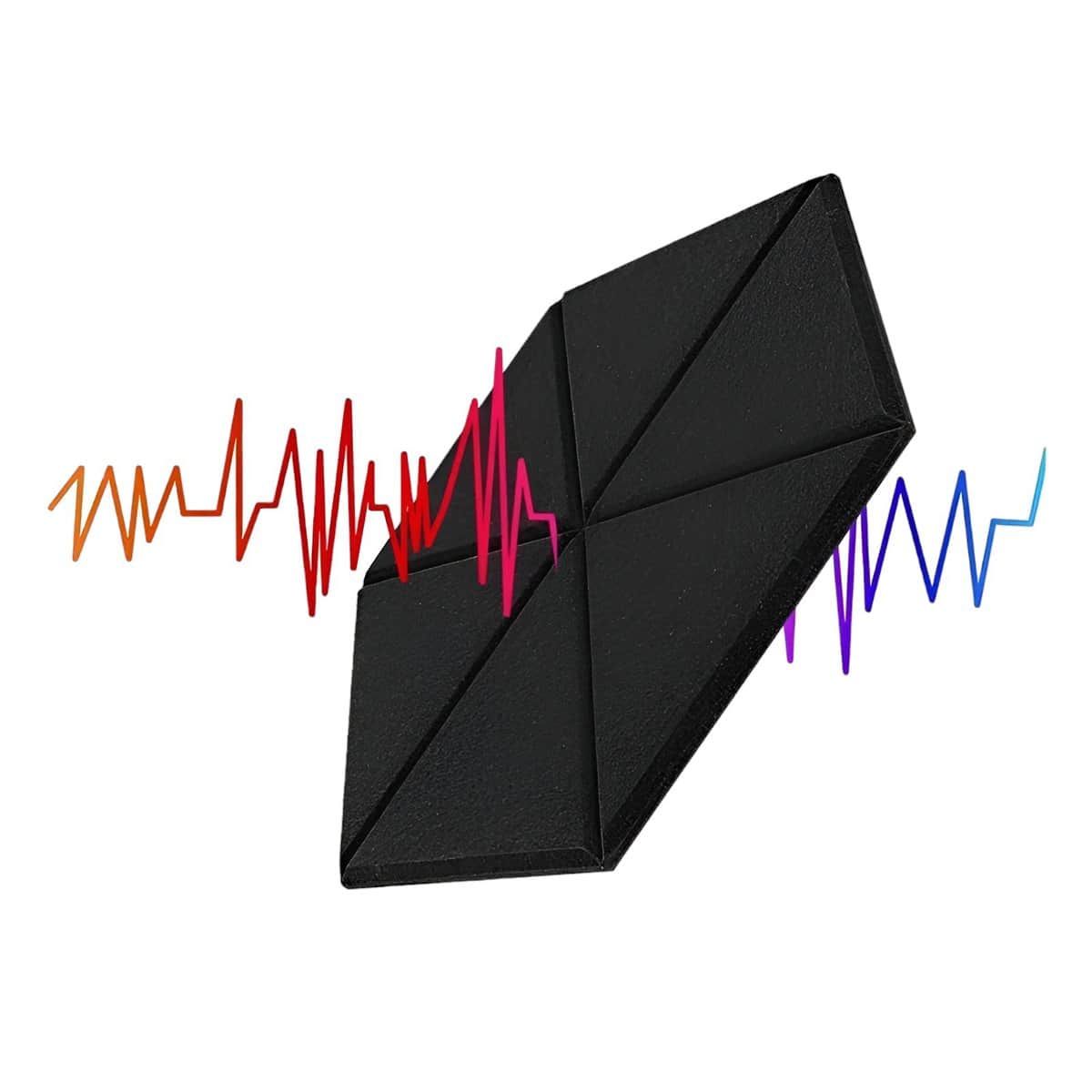 Mousse acoustique noire pour chambre, absorbante sonore, 17.5cmx17.5cm.