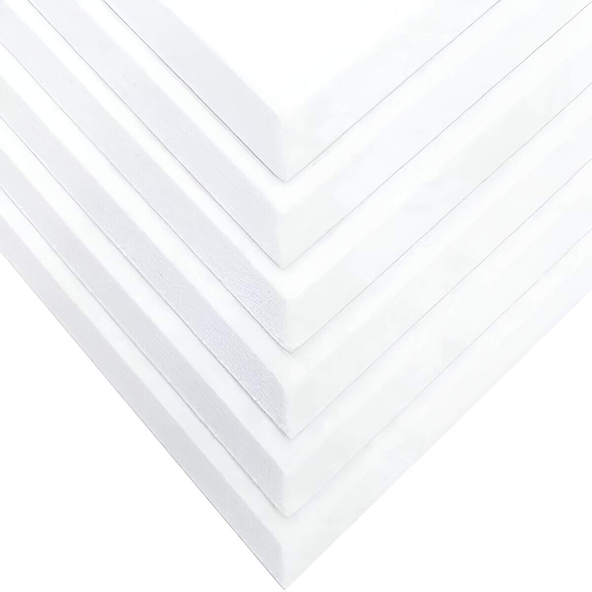 Mousse acoustique blanche, 5 pièces, 30x30 cm, 9 mm.
