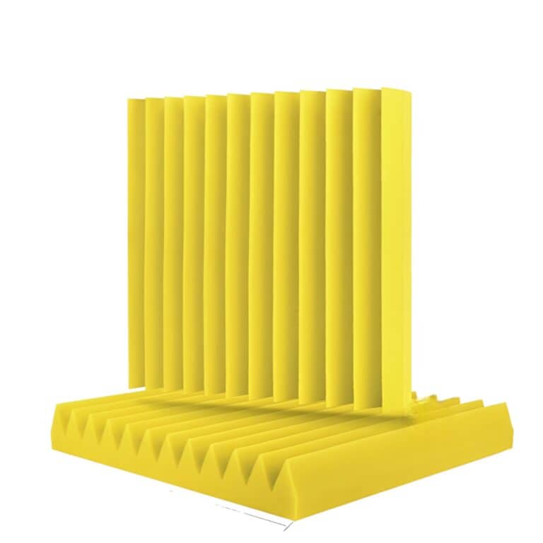 Mousse acoustique jaune - 12 pièces - 30x30x2.5cm