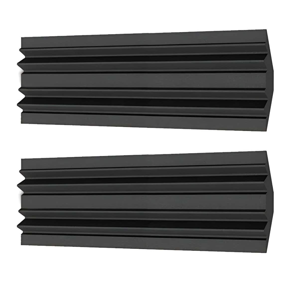 Mousse acoustique escalier noir, 8 pièces, 12x12x48cm.