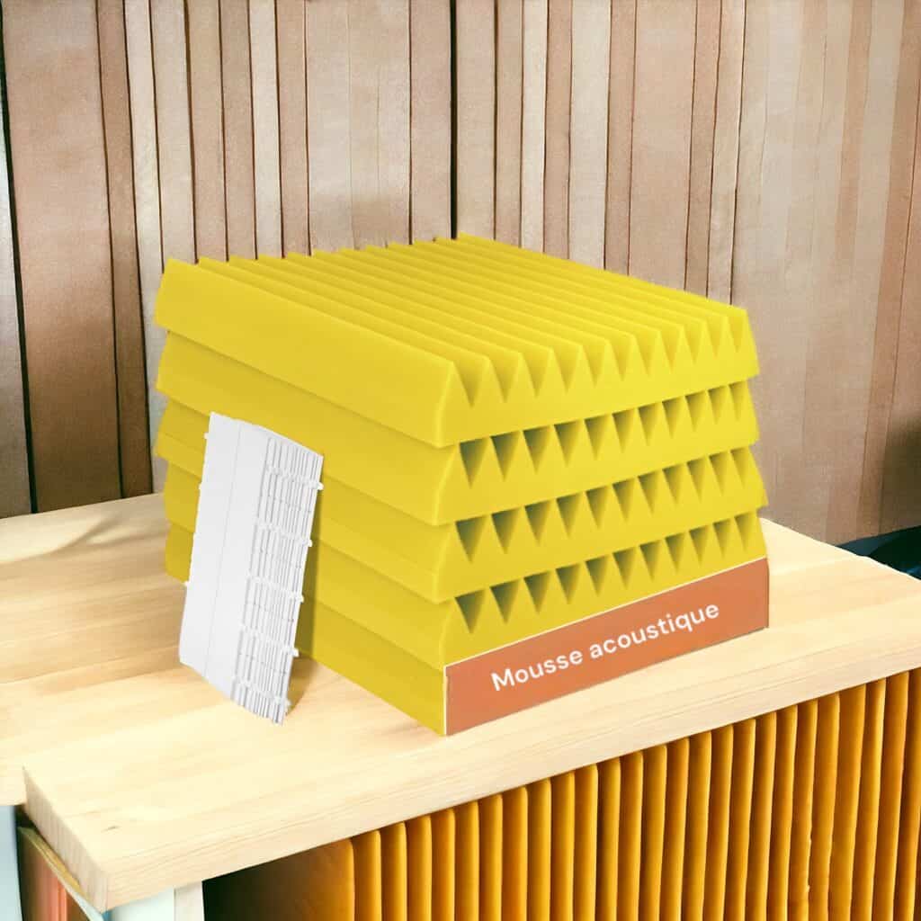 mousse acoustique jaune