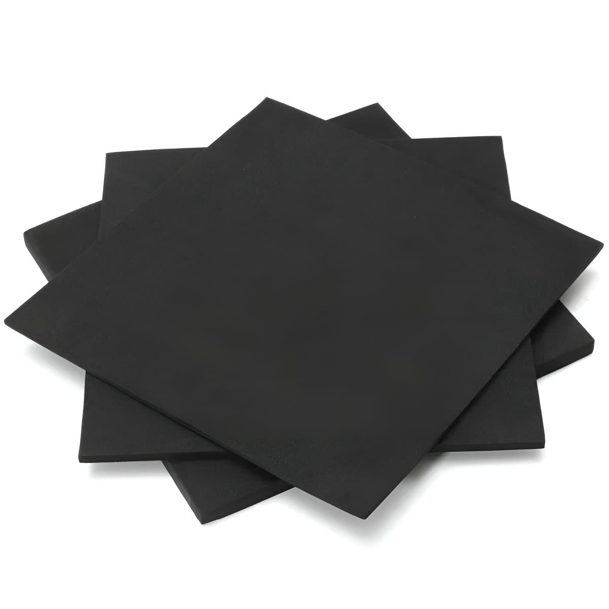 Mousse acoustique plane noire, 150x150x3mm, 1 pièce.