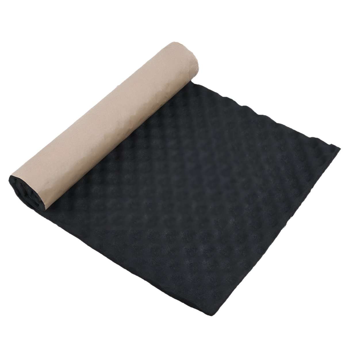 Mousse acoustique rouleau noir 50x50x2cm pour isolation sonore.